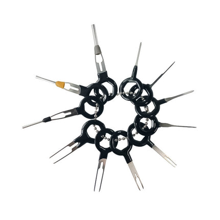 11 PCS Auto Car Plug Circuit Board Wire Harness Terminal Extraction Pick Connector Crimp Pin Back Needle Remove Tool, 11 PCS