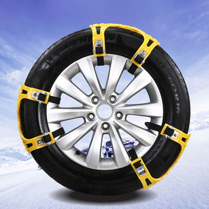 6 PCS Car Snow Tire Anti-skid Chains Winter Car Snow Tire Chains Wheel Chains Anti-skid Belt Thickened Anti-slip Chains with Effortless Wheel