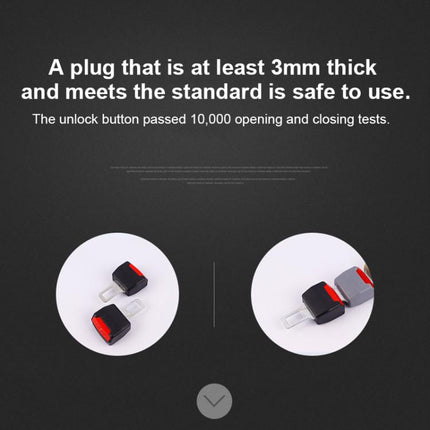 2 PCS RS-01 Universal Car Seat Belt Extension Buckle