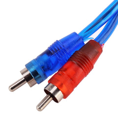 Car AV Audio Video 1 Female to 2 Male Aluminum Extension Cable Wiring Harness, Cable Length: 26cm, 1 Female to 2 Male