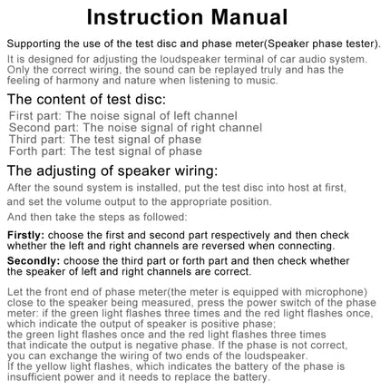FH-168 Car Audio Speaker Polarity Tester Phase Meter