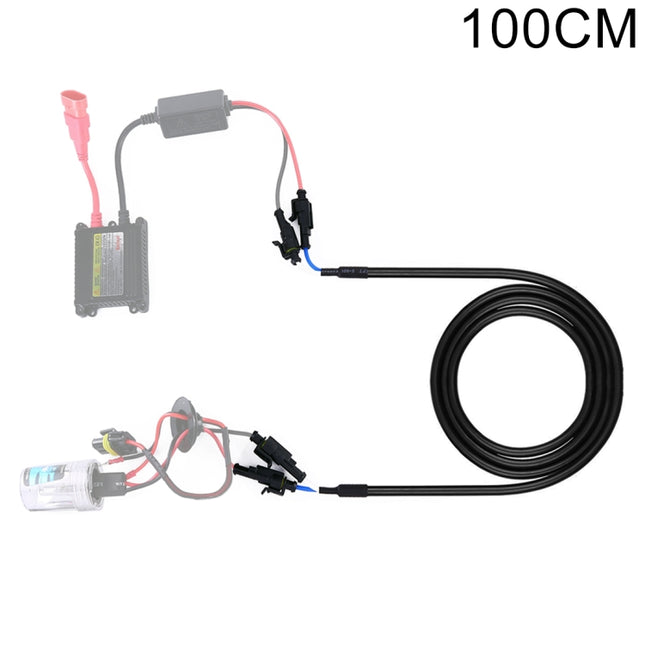 100cm Car HID Xenon Ballast High Voltage Extension Cable Harness, Size: 100cm