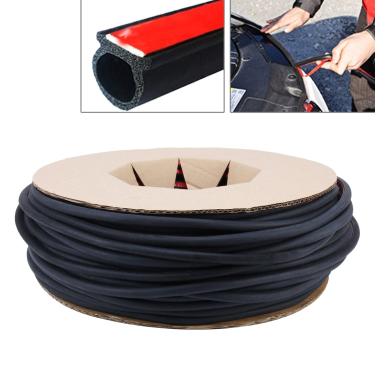 Big D-shaped Car Noise Reduction Sealing Strip with Sticker, Length: 100m, Length: 100m Big D-shaped