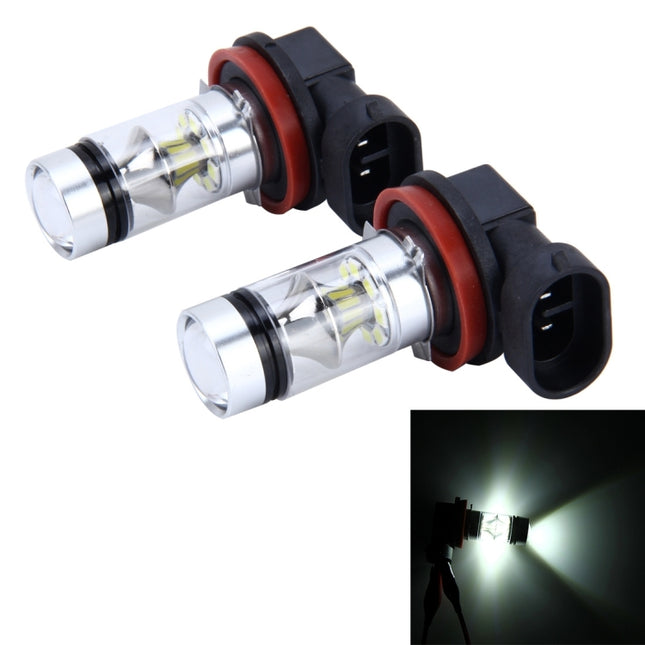 2 PCS H8/H11 10W 500LM 6000K 20SMD-2835 LEDs Car Fog Lights, DC 12V