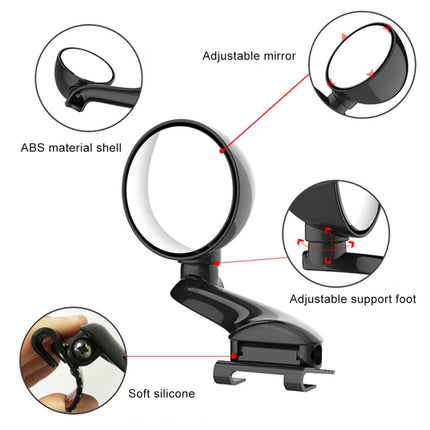 3R-094 Auxiliary Rear View Mirror Car Adjustable Blind Spot Mirror Wide Angle Auxiliary Rear View Side Mirror for Left Mirror, 3R-094 (White)