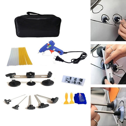 22 in 1 Auto Car Body Dent Repair Tools Pulling Bridge Dent Removal Lifter Puller, with 20W Glue Gun, US Plug or EU Plug, 22 in 1