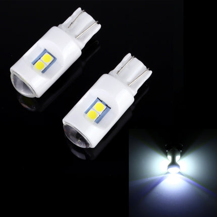 2 PCS T10 / W5W / 194 DC 12V 1.2W 6LEDs SMD-3030 Car Reading Lamp Clearance Light, with Projector Lens Light