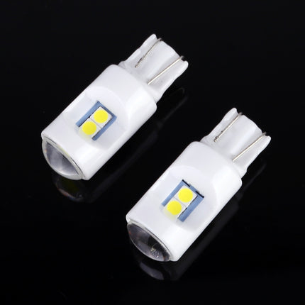 2 PCS T10 / W5W / 194 DC 12V 1.2W 6LEDs SMD-3030 Car Reading Lamp Clearance Light, with Projector Lens Light