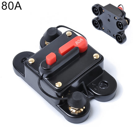 80A DC 12-24V Car Audio Stereo Circuit Breaker Automatic Reset Fuse Holder, 80A