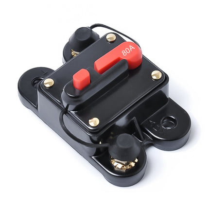 80A DC 12-24V Car Audio Stereo Circuit Breaker Automatic Reset Fuse Holder, 80A