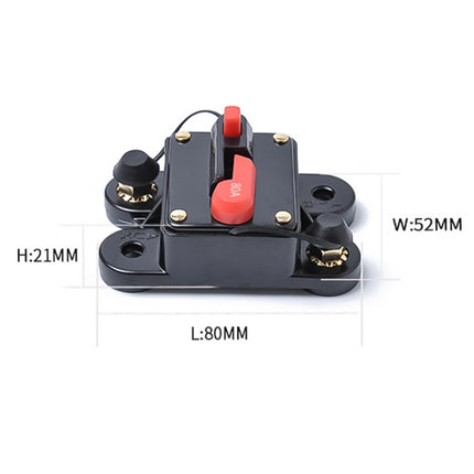 80A DC 12-24V Car Audio Stereo Circuit Breaker Automatic Reset Fuse Holder, 80A