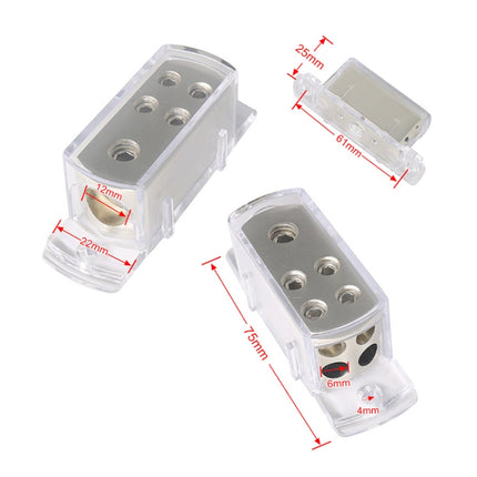 Car Audio Conversion 4GA8GA 4-way Splitter Amplifier Ground Distribution Splitter