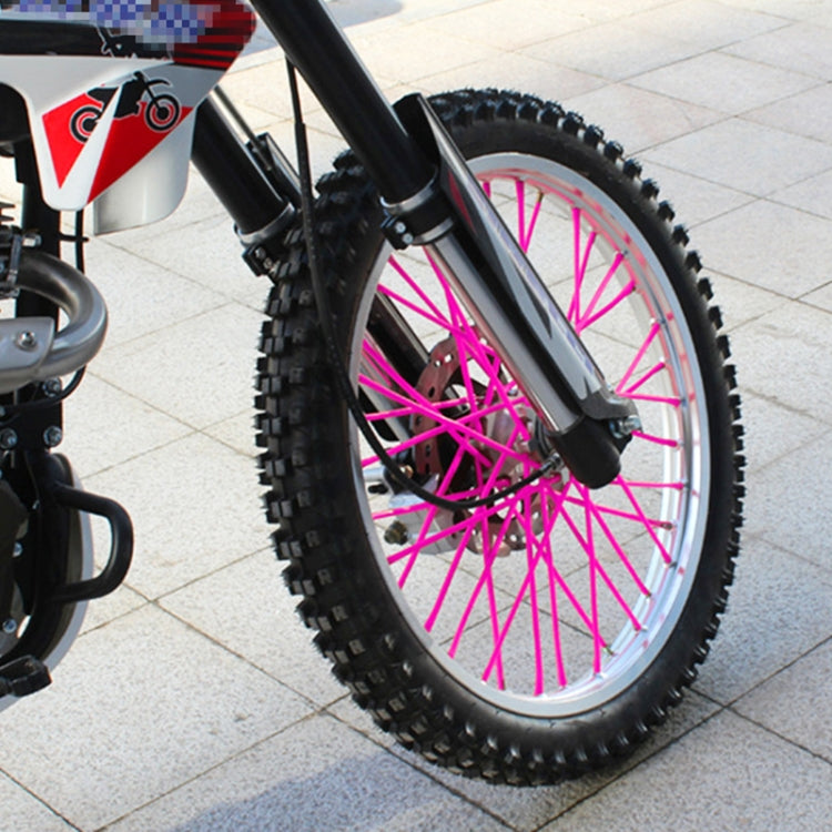 72 PCS 24cm Colorful Wheel Modified Spoke Skin Cover Wrap Kit for Pipe Motorcycle / Motocross / Bike, Spoke Skin Cover Wrap