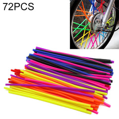 72 PCS 24cm Colorful Wheel Modified Spoke Skin Cover Wrap Kit for Pipe Motorcycle / Motocross / Bike, Spoke Skin Cover Wrap