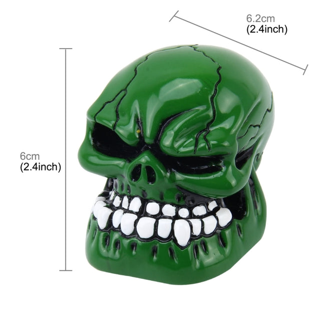 Universal Skull Head Shape ABS Manual or Automatic Gear Shift Knob  with Three Rubber Covers Fit for All Car