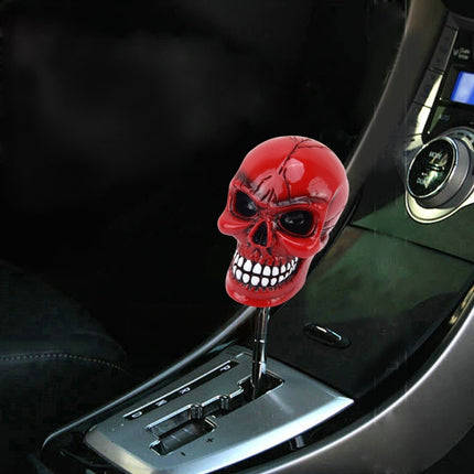 Universal Skull Head Shape ABS Manual or Automatic Gear Shift Knob  with Three Rubber Covers Fit for All Car