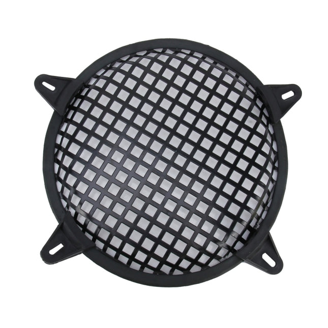 8 inch Car Auto Metal Mesh Black Square Hole Subwoofer Loudspeaker Protective Cover Mask Kit with Fixed Holder, 8 inch