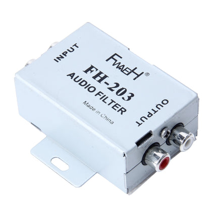 FH-203 12V Vehicle Car Audio Amplifier Noise Filter RCA Plug Loop Isolator for DVD Stereos