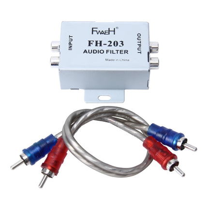 FH-203 12V Vehicle Car Audio Amplifier Noise Filter RCA Plug Loop Isolator for DVD Stereos