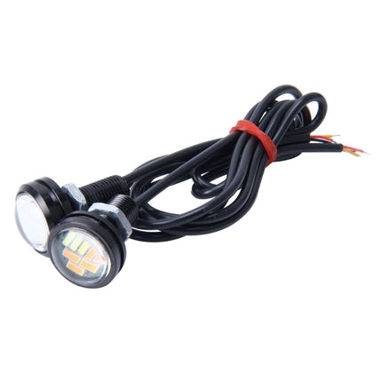 2 PCS 2W Car Auto Eagle Eyes Fog Light Turn Light with 12 SMD-4014 LED Lamps, DC 12V Cable Length: 55cm