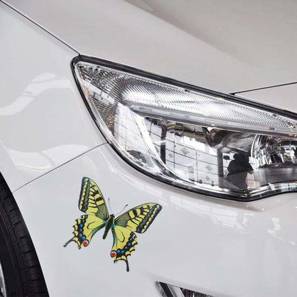 7 PCS Butterfly Shape Plastic Car Free Sticker, Butterfly