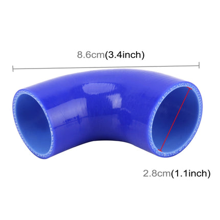 Universal Car Steam Tube Silicone Pipe Elbow 90 Degrees Reducer Hose Silicone Intake Connection Tube Special Turbocharger Silicone Tube, Inner Diameter: 28mm