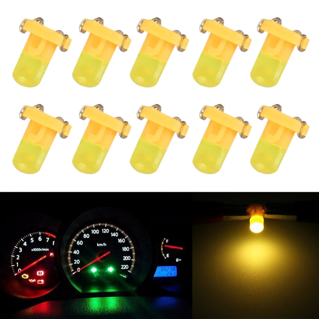 10 PCS 2W T3 Wedge Instrument Panel LED Light Dashboard Gauge Cluster Indicator Lamp Bulb, 2W T3, T3