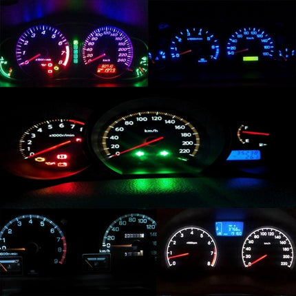 10 PCS 2W T3 Wedge Instrument Panel LED Light Dashboard Gauge Cluster Indicator Lamp Bulb, 2W T3, T3