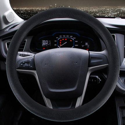 Crocodile Texture Universal Rubber Car Steering Wheel Cover For 34-48cm Wheel