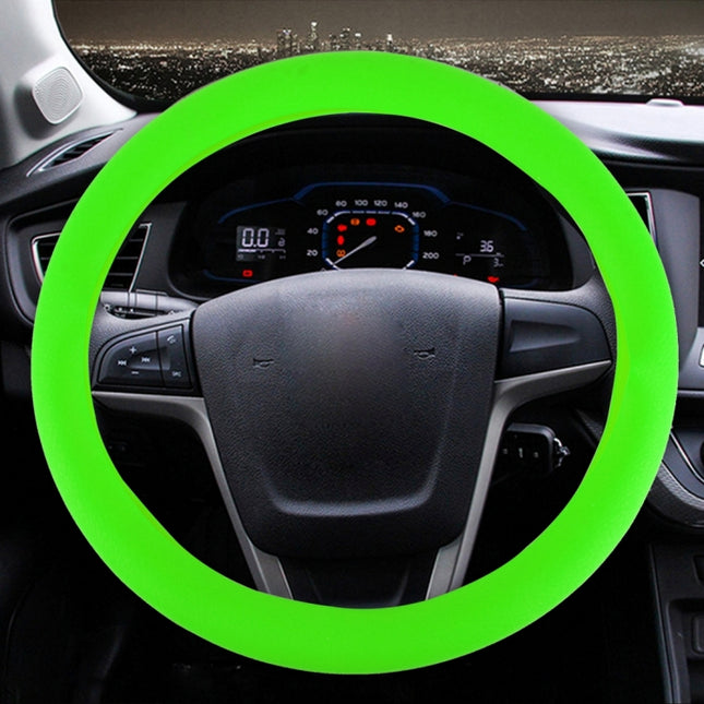 Crocodile Texture Universal Rubber Car Steering Wheel Cover For 34-48cm Wheel