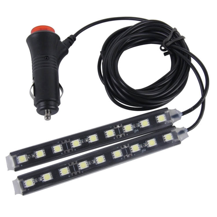 2 in 1 4.5W 18 SMD-5050-LEDs RGB Car Interior Floor Decoration Atmosphere Neon Light Lamp, DC 12V, 2 in 1 4.5W (White Light)