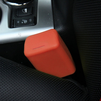 Safe Rubber Car Seat Belt Clips Locking Buckles Protective Cover, Orange, Green, Blue, Red, Black