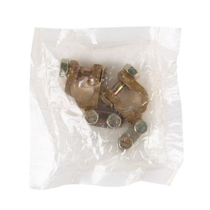 2 PCS Brass Positive and Negative Car Battery Connectors Terminals Clamps Clips, Inner Diameter: 1.2cm, 1.2cm