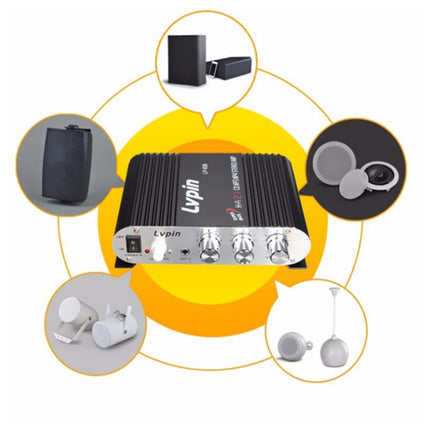 Car 2.1CH HIFI Subwoofer Amplifier Audio, Support MP3