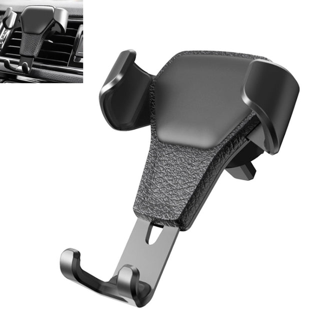 Litchi Texture Gravity Car Mount Phone Holder