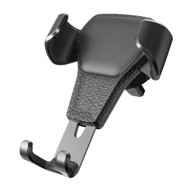 Litchi Texture Gravity Car Mount Phone Holder
