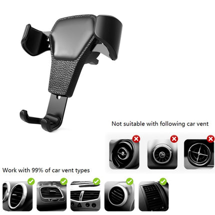 Litchi Texture Gravity Car Mount Phone Holder