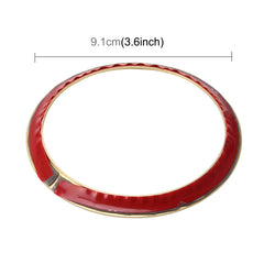 2 PCS Car Logo Decorative Circle Steering Wheel Decoration Ring Sticker Logo Car Styling Modification Car Front Logo Ring Decoration Rear Cover Trim Hood Emblem Rings for BMW 5 Series