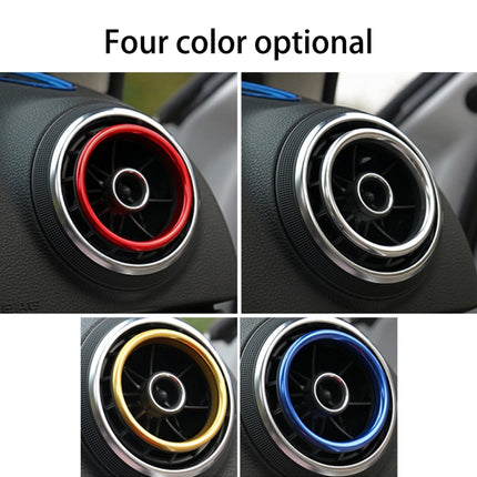 4 PCS Car Outlet Decorative Rings Aluminum Alloy Air Outlet Chrome Trim Ring Car Dashboard  Air Vents Cover Sticker Decoration for Audi A3