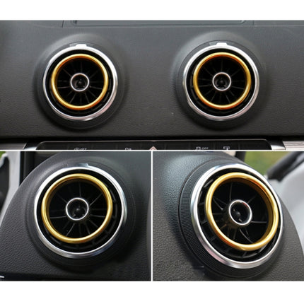 4 PCS Car Outlet Decorative Rings Aluminum Alloy Air Outlet Chrome Trim Ring Car Dashboard  Air Vents Cover Sticker Decoration for Audi A3