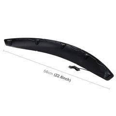 2 PCS 58cm Car Stickers Rubber Large Round Arc Strips Universal Fender Flares Wheel Eyebrow Decal Sticker Eyebrow Car-covers Black Striped Round Arc Strips