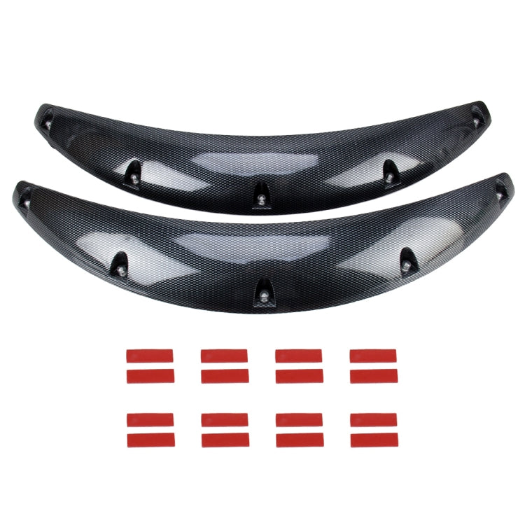 2 PCS 58cm Car Stickers Rubber Large Round Arc Strips Universal Fender Flares Wheel Eyebrow Decal Sticker Eyebrow Car-covers Black Striped Round Arc Strips