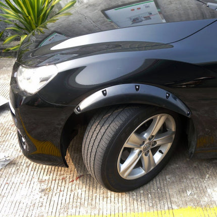 2 PCS 58cm Car Stickers Rubber Large Round Arc Strips Universal Fender Flares Wheel Eyebrow Decal Sticker Eyebrow Car-covers Black Striped Round Arc Strips