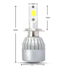 2 PCS H7 18W 1800 LM 8000K IP68 Casnbus Constant Current Car LED Headlight with 2 COB Lamps, DC 9-36V