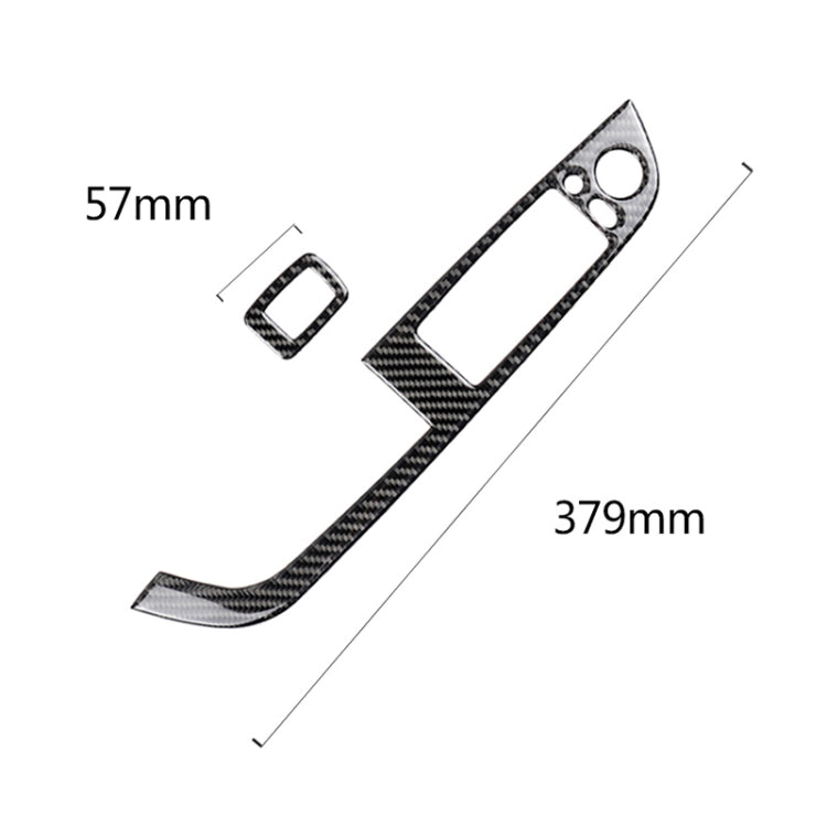 Car Carbon Fiber Window Lift Panel With Folding Key Soild Decorative Sticker for Left Drive BMW Z4  2009-2015