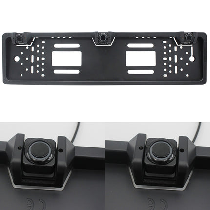 PZ300L-W Wireless Europe Car License Plate Frame Parking Sensors Reversing Radar with 3 Radar Detector, PZ300L-W