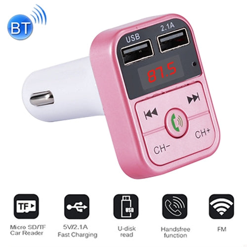 B2 Dual USB Charging Bluetooth FM Transmitter MP3 Music Player Car Kit, Support Hands-Free Call  & TF Card & U Disk