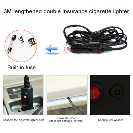 DC 12V Portable Double Pump High Pressure Outdoor Car Cigarette Lighter Washing Machine Vehicle Washing Tools, Double Pump
