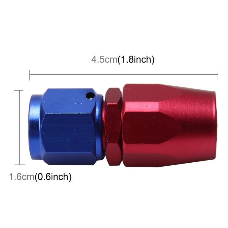 Pipe Joints 0 Degree Swivel Oil Fuel Fitting Adaptor Oil Cooler Hose Fitting Aluminum Alloy AN6 Fitting Car Auto Accessories, 0 Degree AN6