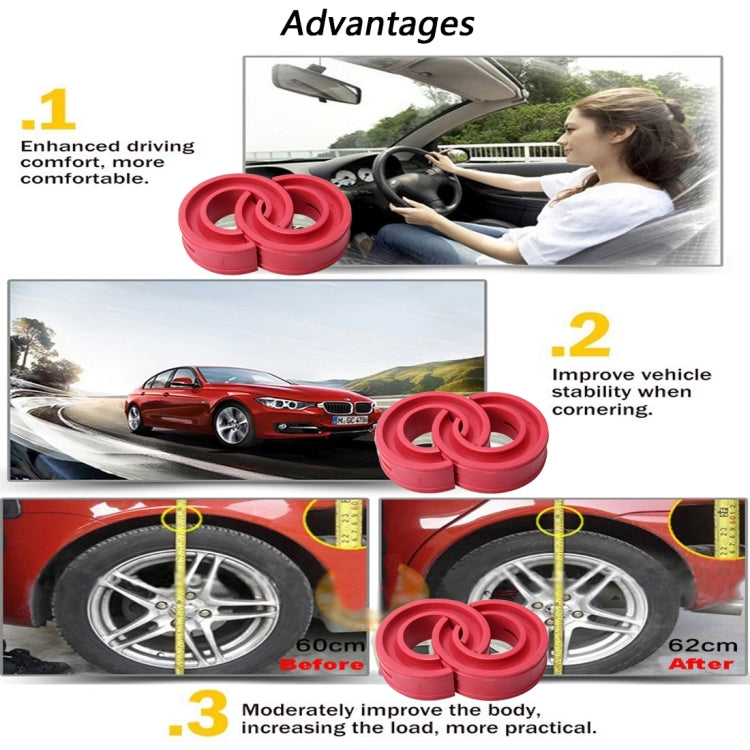 Pairs Car Auto B+ Type Shock Absorber Spring Bumper Power Cushion Buffer, Spring Spacing: 35mm, Spring Diameter: 160mm